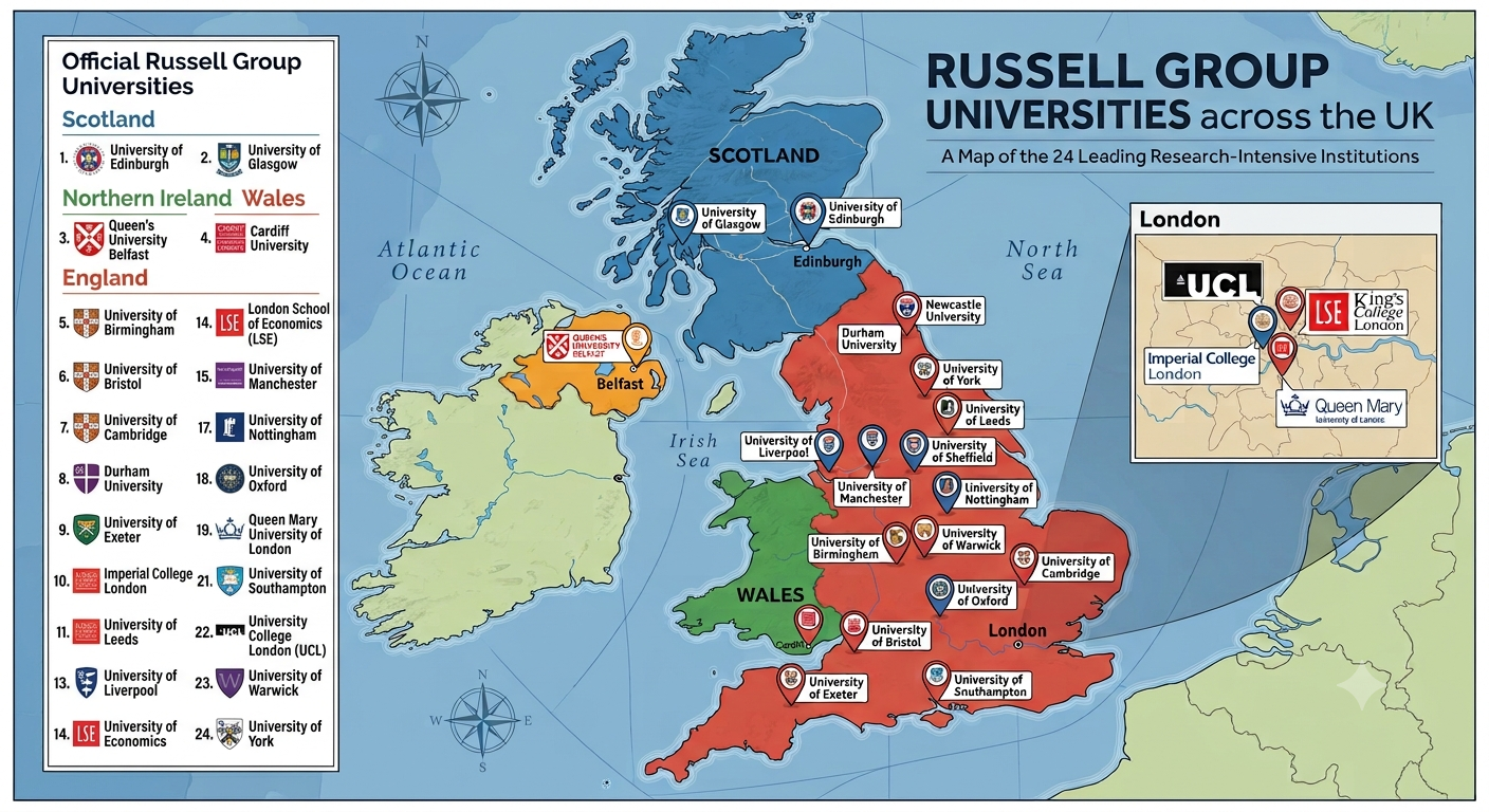 Russell Group UK Map